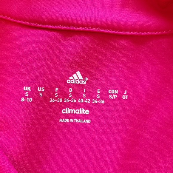 Adidas Quarter zip Pullover Pink and Black - Picture 4 of 6